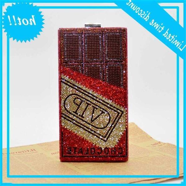 vip chocolate evening handbag strass clutch purse ladies diner zak a69c 
vip chocolate evening handbag strass clutch purse ladies diner zak a69c