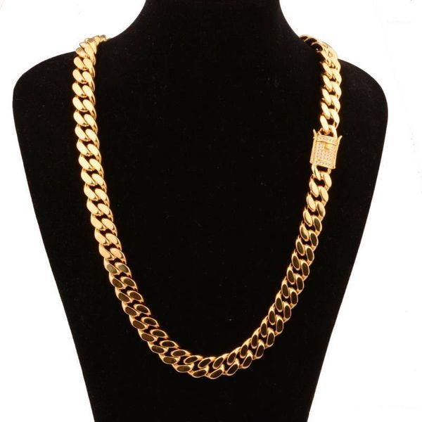 hip hop mens necklace chain miami curb 316l stainless steel iced out cubic zirconia cz gold color jewelry 15mm 7-40 inch1, Silver
hip hop mens necklace chain miami curb 316l stainless steel iced out cubic zirconia cz gold color jewelry 15mm 7-40 inch1, Silver