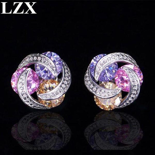 lzx new cute earring fashion jewerly white gold color multicolor zirconia crystal stone stud earrings for women wedding party, Golden;silver
lzx new cute earring fashion jewerly white gold color multicolor zirconia crystal stone stud earrings for women wedding party, Golden;silver