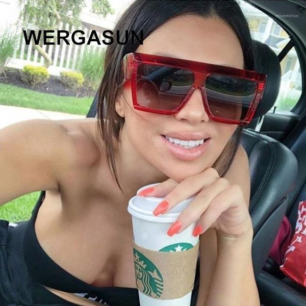 wergasun new oversized square sunglasses women designer gradient men sun glasses big frame vintage eyewear uv4001, White;black
wergasun new oversized square sunglasses women designer gradient men sun glasses big frame vintage eyewear uv4001, White;black