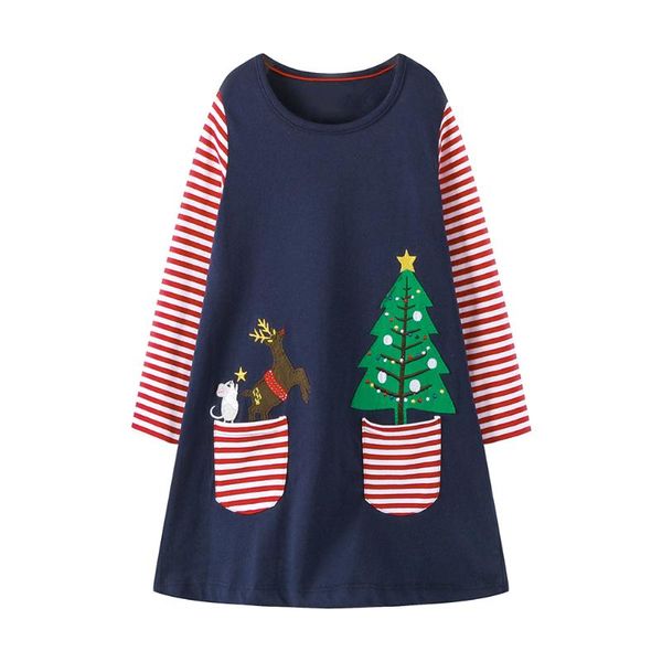 girl's dresses christmas tree elk dress autumn children's european american style party girl baby princess striped, Red;yellow
girl's dresses christmas tree elk dress autumn children's european american style party girl baby princess striped, Red;yellow