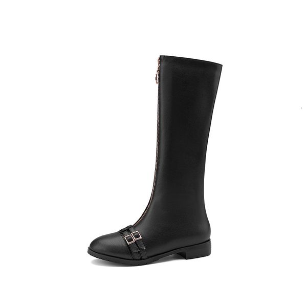 new 2021 real leather knee high buckle round toe shoes woman low heels boots party casual basic size 41 42 43 y611, Black
new 2021 real leather knee high buckle round toe shoes woman low heels boots party casual basic size 41 42 43 y611, Black