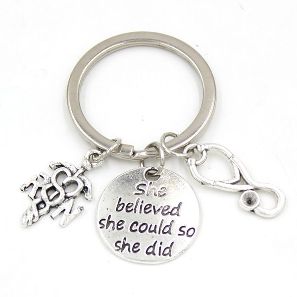new arrival jewelry gift she believed she could so she did nurse keychains keyring medical rn key chains nurse gifts, Slivery;golden
new arrival jewelry gift she believed she could so she did nurse keychains keyring medical rn key chains nurse gifts, Slivery;golden