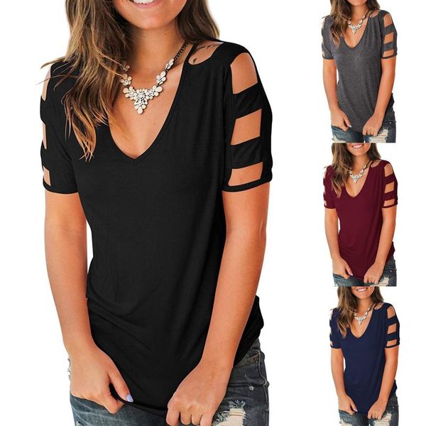 hollow out t-shirt tee women summer short sleeve 2021 camiseta mujer tee shirt femme streetwear deep v neck #t2g, White
hollow out t-shirt tee women summer short sleeve 2021 camiseta mujer tee shirt femme streetwear deep v neck #t2g, White
