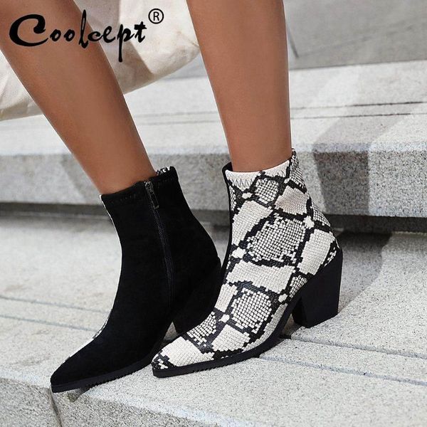 boots coolcept size 31-46 women ladies ankle zipper snakeskin pattern chunky heels western style footwear, Black
boots coolcept size 31-46 women ladies ankle zipper snakeskin pattern chunky heels western style footwear, Black