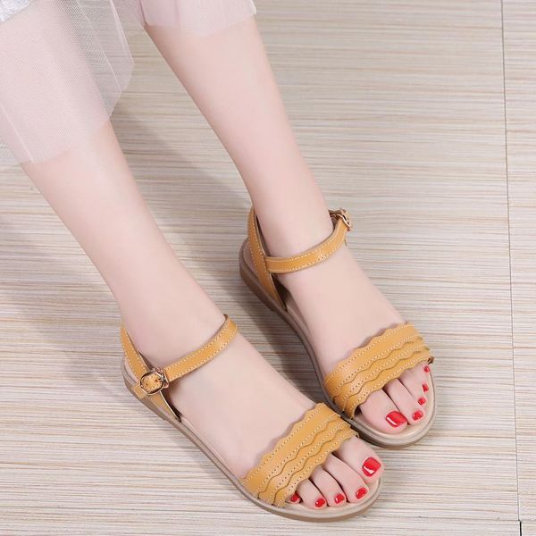 sandals 2021 summer women flat heel leather ladies original slingback beach shoes, Black
sandals 2021 summer women flat heel leather ladies original slingback beach shoes, Black