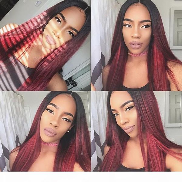 pre plucked full lace human hair wigs red straight brazilian virgin lace front wigs ombre color 99j burgundy bleached konts 360 frontal wig, Black
pre plucked full lace human hair wigs red straight brazilian virgin lace front wigs ombre color 99j burgundy bleached konts 360 frontal wig, Black