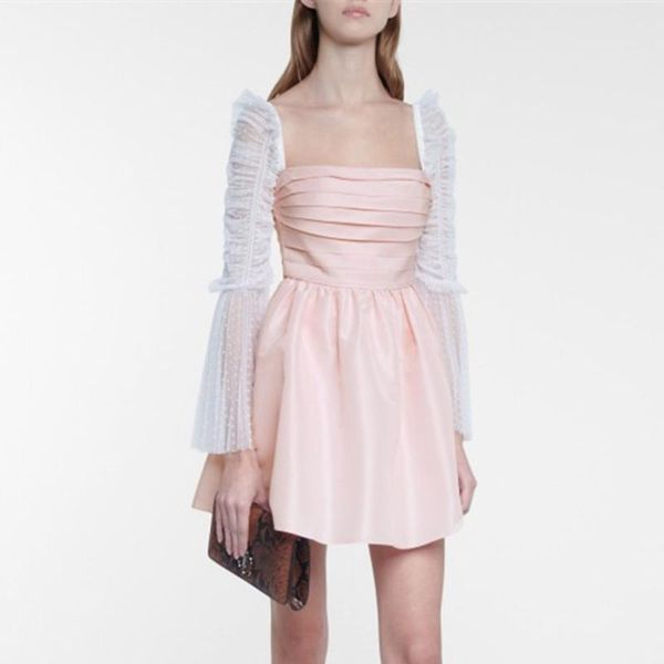 christmas dress 2021 new year cute square collar long flare sleeve mesh pink mini dresses for women party dress, Black;gray
christmas dress 2021 new year cute square collar long flare sleeve mesh pink mini dresses for women party dress, Black;gray