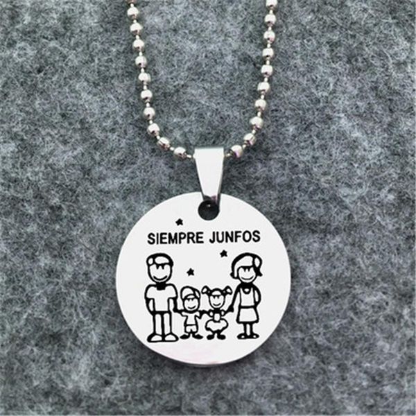pendant necklaces fashion siempre junfos forever family gathering stainless steel necklace spanish men and women jewelry, Silver
pendant necklaces fashion siempre junfos forever family gathering stainless steel necklace spanish men and women jewelry, Silver
