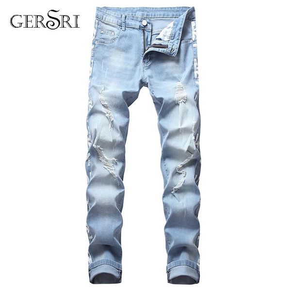 gersri plus size 36 38 40 men jeans light blue men's ripped biker skinny jeans stretch elastic fashion pencil softener
gersri plus size 36 38 40 men jeans light blue men's ripped biker skinny jeans stretch elastic fashion pencil softener