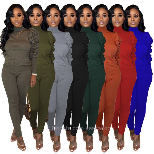 women clothing 2 piece set high neck pile sleeve set casual long sleeve pants fashion designer famale ladies sportwear outfits hnec, White
women clothing 2 piece set high neck pile sleeve set casual long sleeve pants fashion designer famale ladies sportwear outfits hnec, White