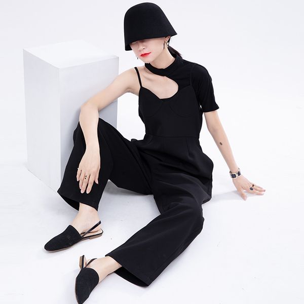 2021 new high waist monkey pants for polyester women total length spring and summer lazy black straight belt casual explosion lvw1, Black;white
2021 new high waist monkey pants for polyester women total length spring and summer lazy black straight belt casual explosion lvw1, Black;white