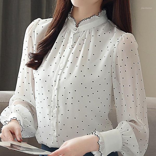 blusas mujer de moda 2021 blouse women long sleeve dot chiffon blouse shirt women stand collar blouses shirts b5971, White
blusas mujer de moda 2021 blouse women long sleeve dot chiffon blouse shirt women stand collar blouses shirts b5971, White
