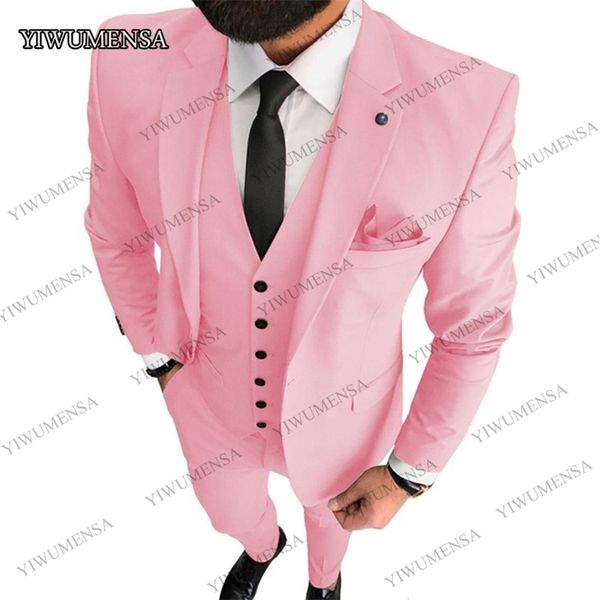 pink custom made men wear groom tuxedos black lapel groomsman wedding suits business suit 3 pieces (jacket+pants+vest) y201026, White;black
pink custom made men wear groom tuxedos black lapel groomsman wedding suits business suit 3 pieces (jacket+pants+vest) y201026, White;black