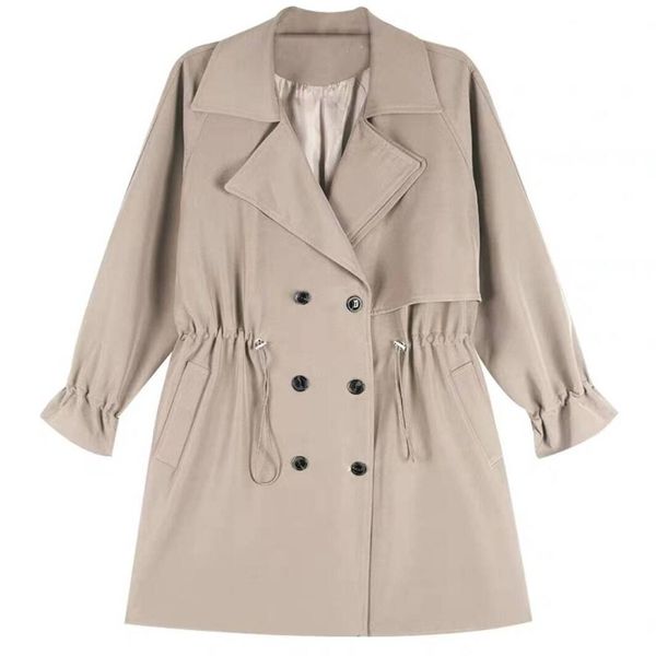new fashions female thin double button autumn casual windbreak trench coat collection cb5h, Tan;black
new fashions female thin double button autumn casual windbreak trench coat collection cb5h, Tan;black