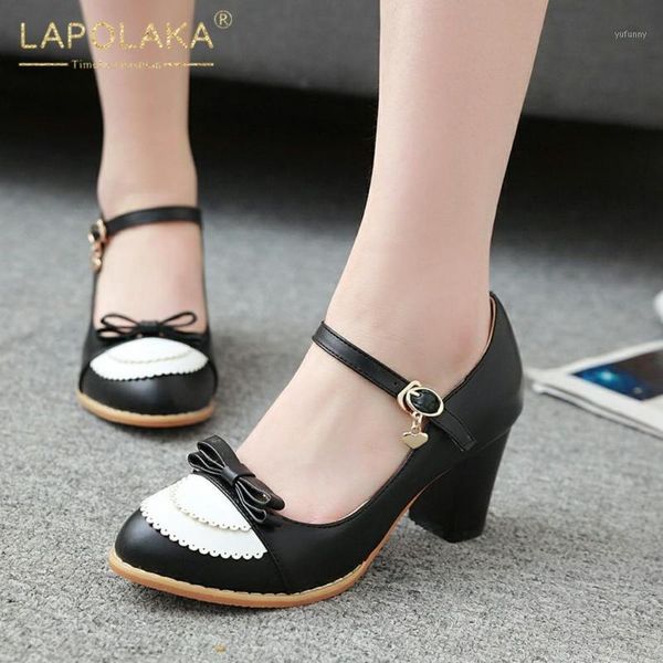 dress shoes lapolaka 2021 plus size 45 chunky high heels sweet bowtie woman pumps buckle strap platform mary janes pumps1, Black
dress shoes lapolaka 2021 plus size 45 chunky high heels sweet bowtie woman pumps buckle strap platform mary janes pumps1, Black