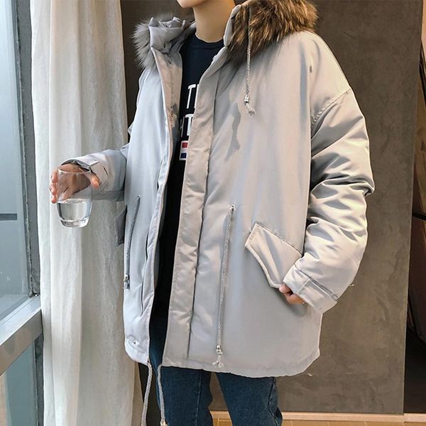 2020 winter new men's parkas casual warm oversize women coats korean streetwear hooded thicken zipper mens parkas, Black
2020 winter new men's parkas casual warm oversize women coats korean streetwear hooded thicken zipper mens parkas, Black