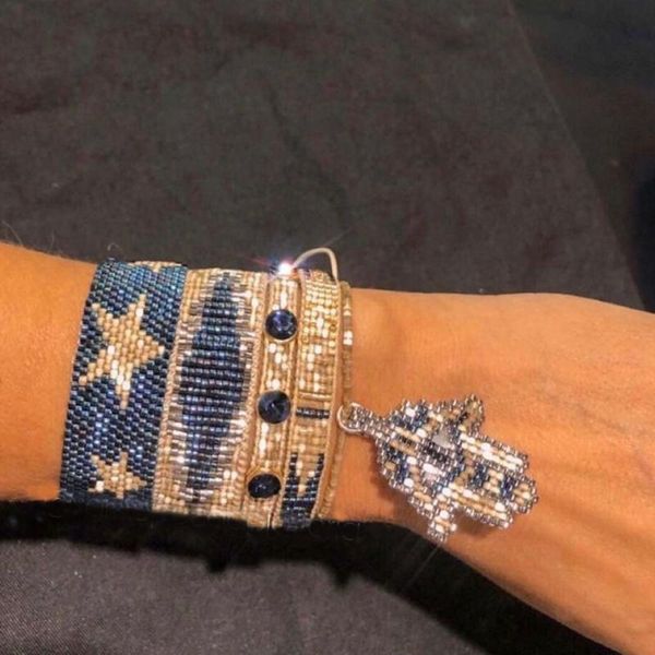 bluestar 2021 miyuki bracelet fashion women bracelets star fatima hamsa hand pulseras mujer moda handmade crystal armband, Black
bluestar 2021 miyuki bracelet fashion women bracelets star fatima hamsa hand pulseras mujer moda handmade crystal armband, Black