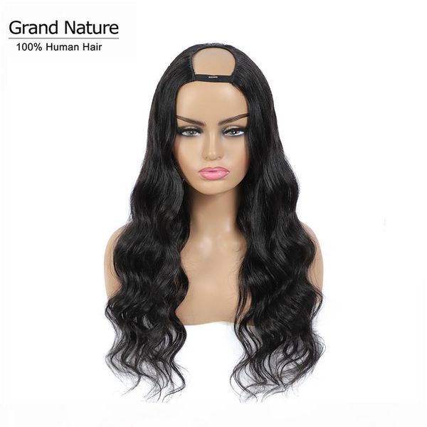u part wig human hair 180 density glueless brazilian loose body wave human hair wigs can be permed dyed remy natural color, Black;brown 
u part wig human hair 180 density glueless brazilian loose body wave human hair wigs can be permed dyed remy natural color, Black;brown