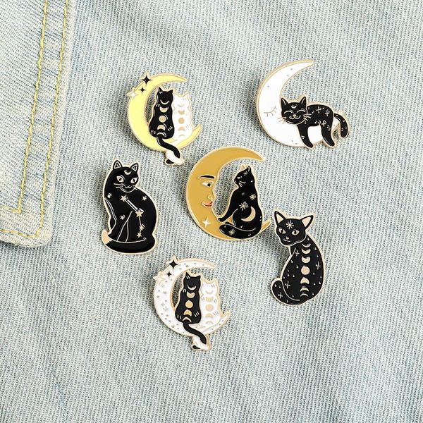 magic fantasy cat enamel pins colors creative witch moon cat brooches for kids gift, Gray
magic fantasy cat enamel pins colors creative witch moon cat brooches for kids gift, Gray