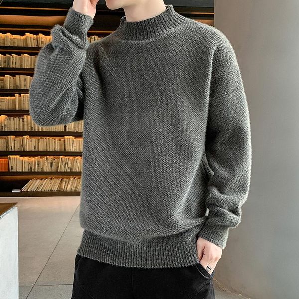 men's sweaters winter pullover man casual loose fashion crewneck knitted oversized pull hiver clothing db60my, White;black
men's sweaters winter pullover man casual loose fashion crewneck knitted oversized pull hiver clothing db60my, White;black