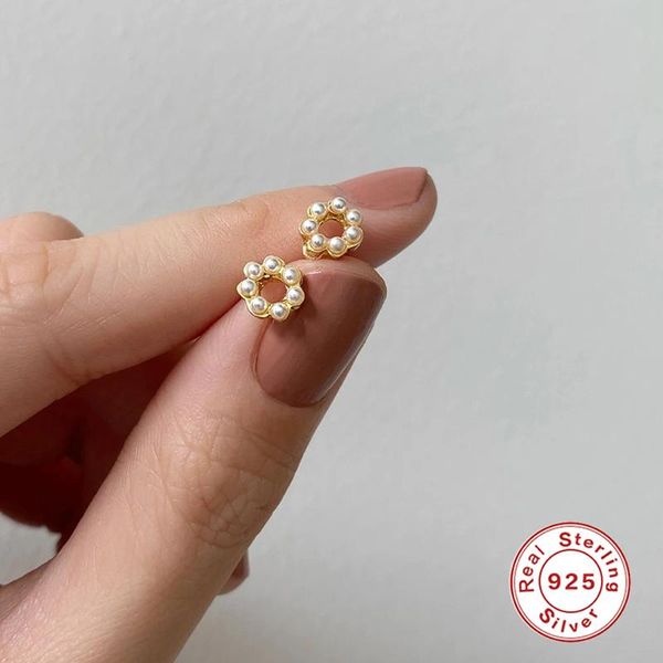 stud 925 sterling silver fine earring jewelry cute korean ins pearl mini piercing earrings for woman lovers' pendientes brincos, Golden;silver
stud 925 sterling silver fine earring jewelry cute korean ins pearl mini piercing earrings for woman lovers' pendientes brincos, Golden;silver