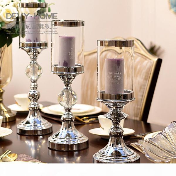 european-style ornaments modern home glass metal candlestick creative living room table decoration y200109
european-style ornaments modern home glass metal candlestick creative living room table decoration y200109