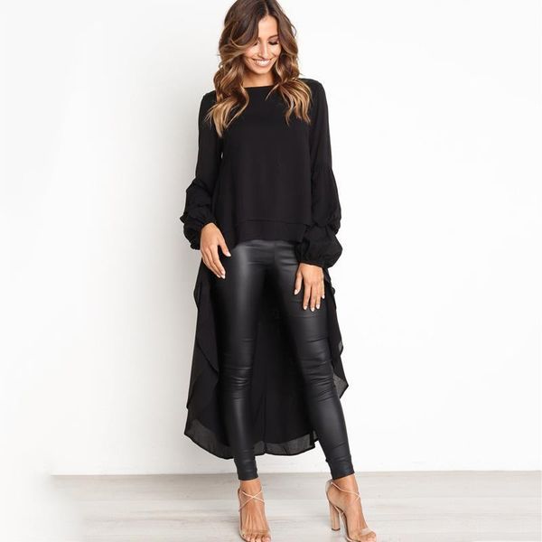 spring and autumn fashion ruffled long sleeve irregular solid color women's t-shirt drop shipping, White
spring and autumn fashion ruffled long sleeve irregular solid color women's t-shirt drop shipping, White