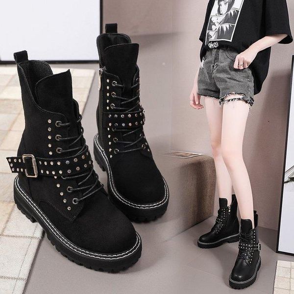 2020 new winter british style women boots side zipper shallow anti-skid botas mujer fashion short tube thick heel leather boots, Black
2020 new winter british style women boots side zipper shallow anti-skid botas mujer fashion short tube thick heel leather boots, Black