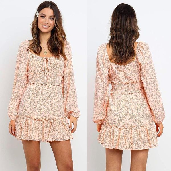 vintage long sleeve boho dress women casual lace up ruffle holiday short dresses ruched floral dress1, Black;gray
vintage long sleeve boho dress women casual lace up ruffle holiday short dresses ruched floral dress1, Black;gray