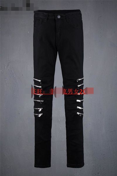 skinny black men's pants fashion personality trend korean slim feet elastic knee zipper large hip hop jeans, Blue
skinny black men's pants fashion personality trend korean slim feet elastic knee zipper large hip hop jeans, Blue