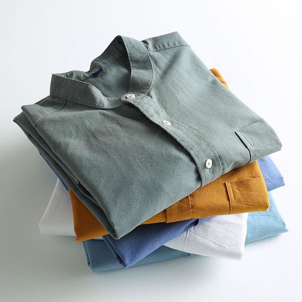 men's casual shirts stylish 100% cotton mens's stand collar oxford long sleeve with chest pocket regular fit social solid shirt, White;black
men's casual shirts stylish 100% cotton mens's stand collar oxford long sleeve with chest pocket regular fit social solid shirt, White;black