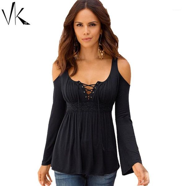 wholesale-2016 autumn long sleeve cold shoulder tee shirt femme off the shoulder for women t shirt v-neck lace t-shirts1, White
wholesale-2016 autumn long sleeve cold shoulder tee shirt femme off the shoulder for women t shirt v-neck lace t-shirts1, White