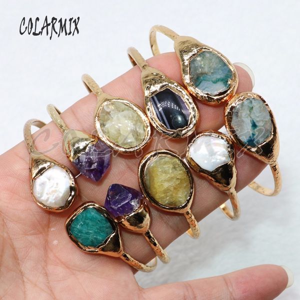 5 pieces double stone bangles multi kind stone crystal bangle golden plated bangle bracelets wholesale jewelry for women 4841 201211, Black
5 pieces double stone bangles multi kind stone crystal bangle golden plated bangle bracelets wholesale jewelry for women 4841 201211, Black