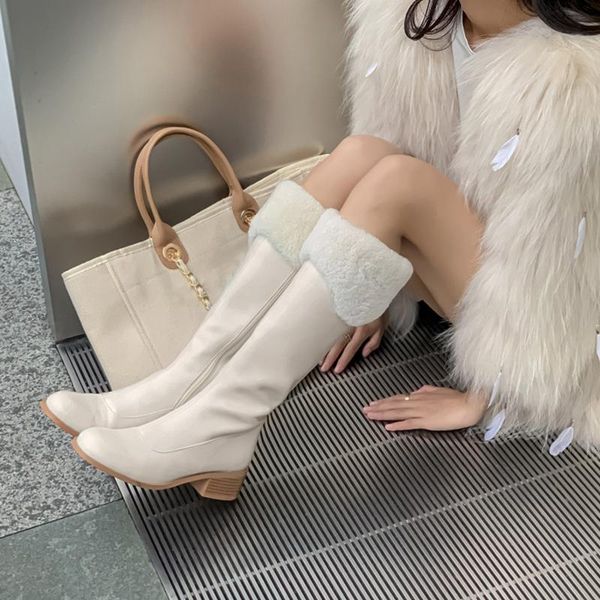 boots magical2021 double song white women's round head thi heel knights' winter plush high tube thin woolen, Black
boots magical2021 double song white women's round head thi heel knights' winter plush high tube thin woolen, Black