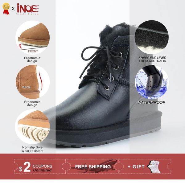 inoe sheepskin leather shearling wool fur lined women ankle winter boots for women snow boots casual warm waterproof black 201124
inoe sheepskin leather shearling wool fur lined women ankle winter boots for women snow boots casual warm waterproof black 201124
