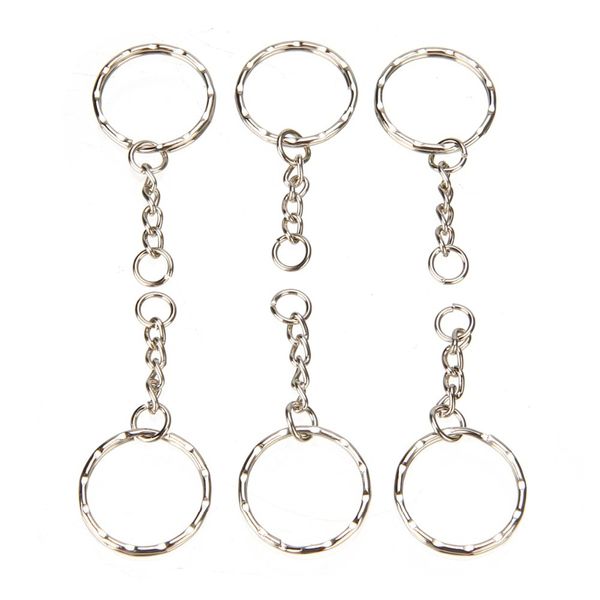 50pcs split ring keychain fob connector 4 link chain key-ring 55 long for key accessories, Silver
50pcs split ring keychain fob connector 4 link chain key-ring 55 long for key accessories, Silver