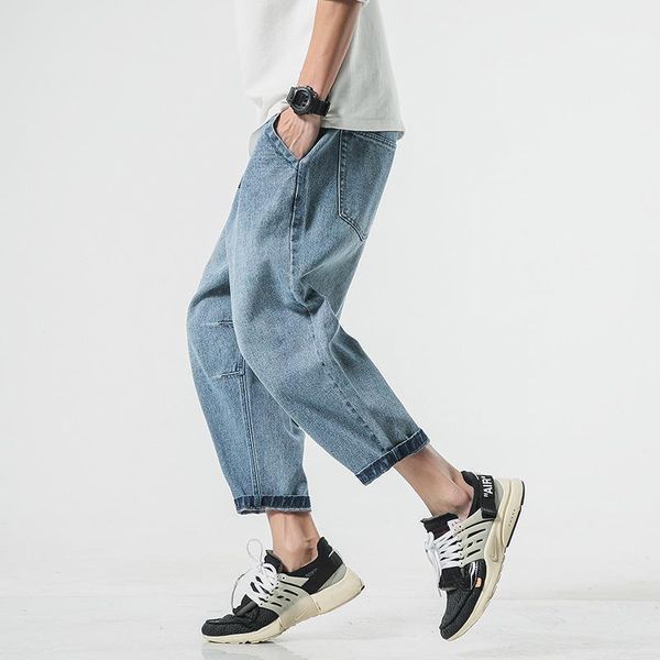 men's loose ankle pants jeans fashion new plus fat large size -5xl men's casual denim cropped pants wide jeans men1, Blue
men's loose ankle pants jeans fashion new plus fat large size -5xl men's casual denim cropped pants wide jeans men1, Blue