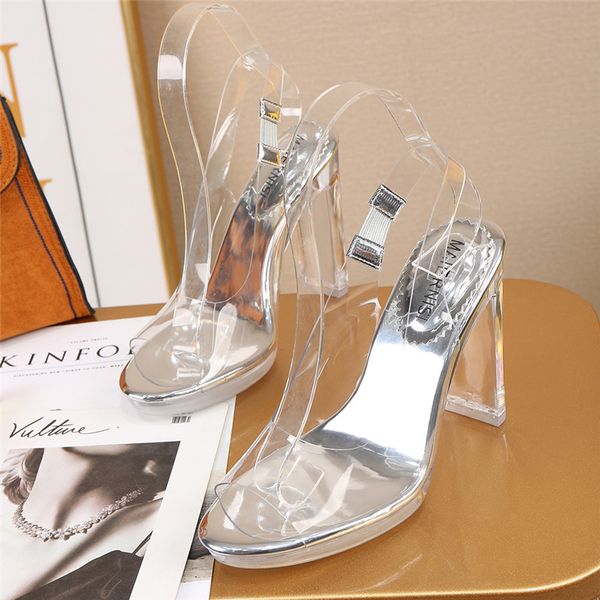 2020 plus 41 female 11cm sandals with clear high robust crystal-clear fetish block heels lady party will see prom shoes 059t, Black
2020 plus 41 female 11cm sandals with clear high robust crystal-clear fetish block heels lady party will see prom shoes 059t, Black