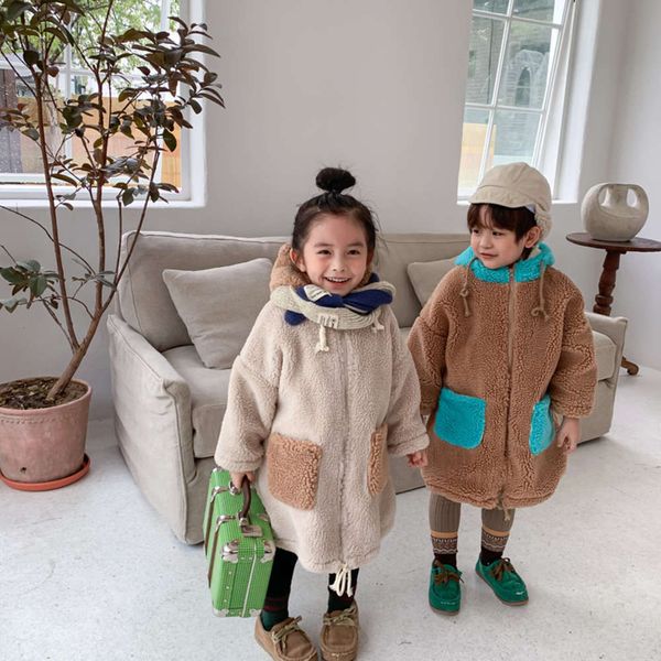 winter 2020 autumn new wear children's woolen zipper sweater with plush and thickened hooded long coat cotton padded et, Black
winter 2020 autumn new wear children's woolen zipper sweater with plush and thickened hooded long coat cotton padded et, Black