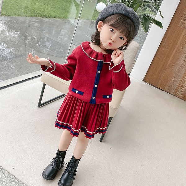 2020 style clothing sets autumn and winter children's suits baby 2 sets of knitwear fashionable children's skirts sweater, White
2020 style clothing sets autumn and winter children's suits baby 2 sets of knitwear fashionable children's skirts sweater, White