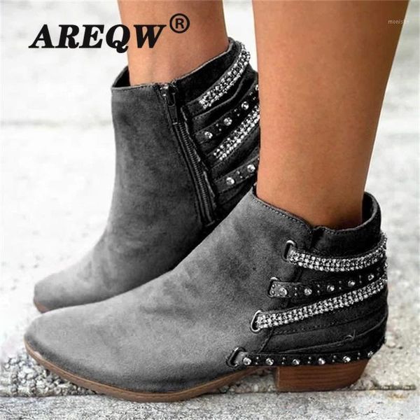 2020 ladies boots autumn rhinestones ankle boots pointed toe zipper low heel short booties woman casual ladies shoes1, Black
2020 ladies boots autumn rhinestones ankle boots pointed toe zipper low heel short booties woman casual ladies shoes1, Black