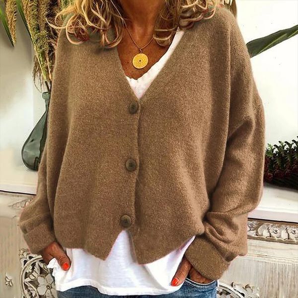 fashion casual loose v neck long sleeve open sweater for autumn winter female new with button cotton sweaters top, White;black
fashion casual loose v neck long sleeve open sweater for autumn winter female new with button cotton sweaters top, White;black