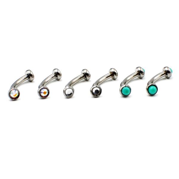 1pc surgical steel internally thread eyebrow ring cartilage tragus earring flat cz gem stone body jewelry piercing 16g q sqctqz, Silver
1pc surgical steel internally thread eyebrow ring cartilage tragus earring flat cz gem stone body jewelry piercing 16g q sqctqz, Silver
