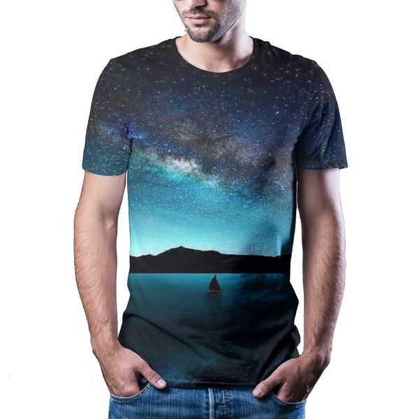 landscape pattern 3d printing new high-quality men's t-shirt short sleeve fashion handsome sports loose top, White;black
landscape pattern 3d printing new high-quality men's t-shirt short sleeve fashion handsome sports loose top, White;black