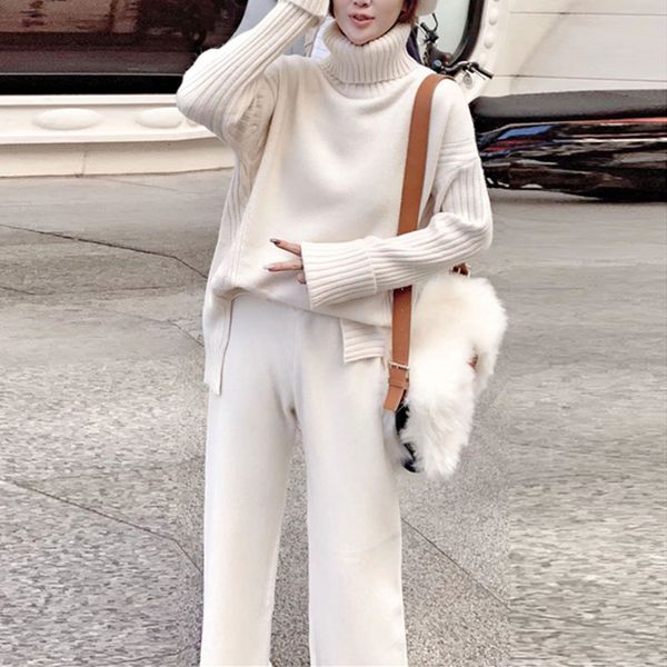 women's winter sweater knitted or crocheted 2 piece soild ensemble turtleneck plus loose pants office lady suits 2020 warm, Gray
women's winter sweater knitted or crocheted 2 piece soild ensemble turtleneck plus loose pants office lady suits 2020 warm, Gray