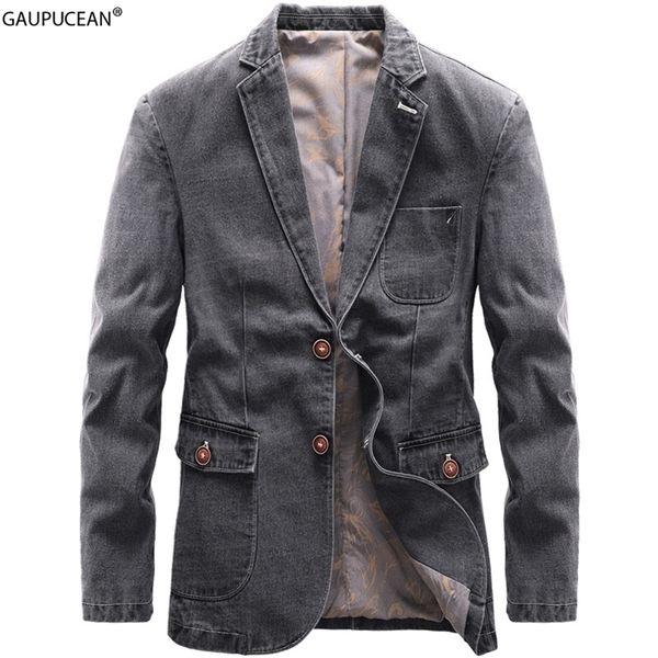 cotton men denim suit jacket single breasted pockets grey casual street spring autumn male outwear slim man cowboy blazer lj201223, White;black
cotton men denim suit jacket single breasted pockets grey casual street spring autumn male outwear slim man cowboy blazer lj201223, White;black