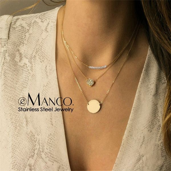 e-manco ladies imitation pearls choker necklace for women letter stainless steel necklace women statement pendant necklace y200323, Silver
e-manco ladies imitation pearls choker necklace for women letter stainless steel necklace women statement pendant necklace y200323, Silver