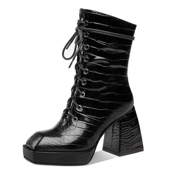 2020 winter and new shiny leather mid-heel heel lace women's shoes fashion boots big 34-43 a6qx, Black
2020 winter and new shiny leather mid-heel heel lace women's shoes fashion boots big 34-43 a6qx, Black