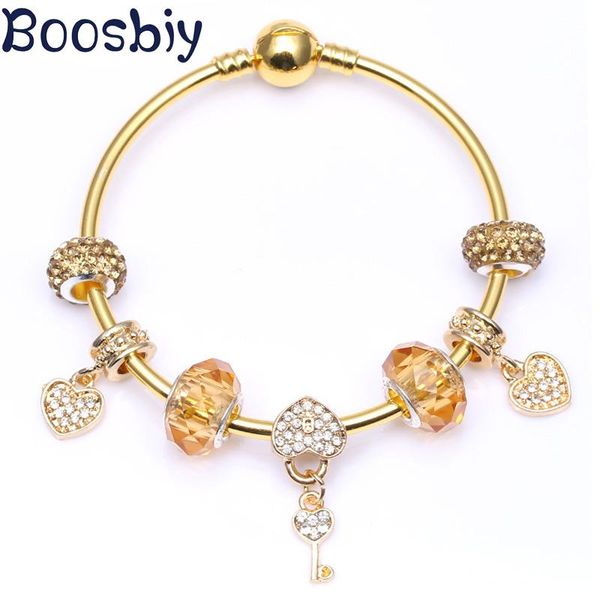 charm bracelets arrival european style gold color bangle with love key pendants diy fashion brand bracelet for women jewelry gift, Golden;silver
charm bracelets arrival european style gold color bangle with love key pendants diy fashion brand bracelet for women jewelry gift, Golden;silver